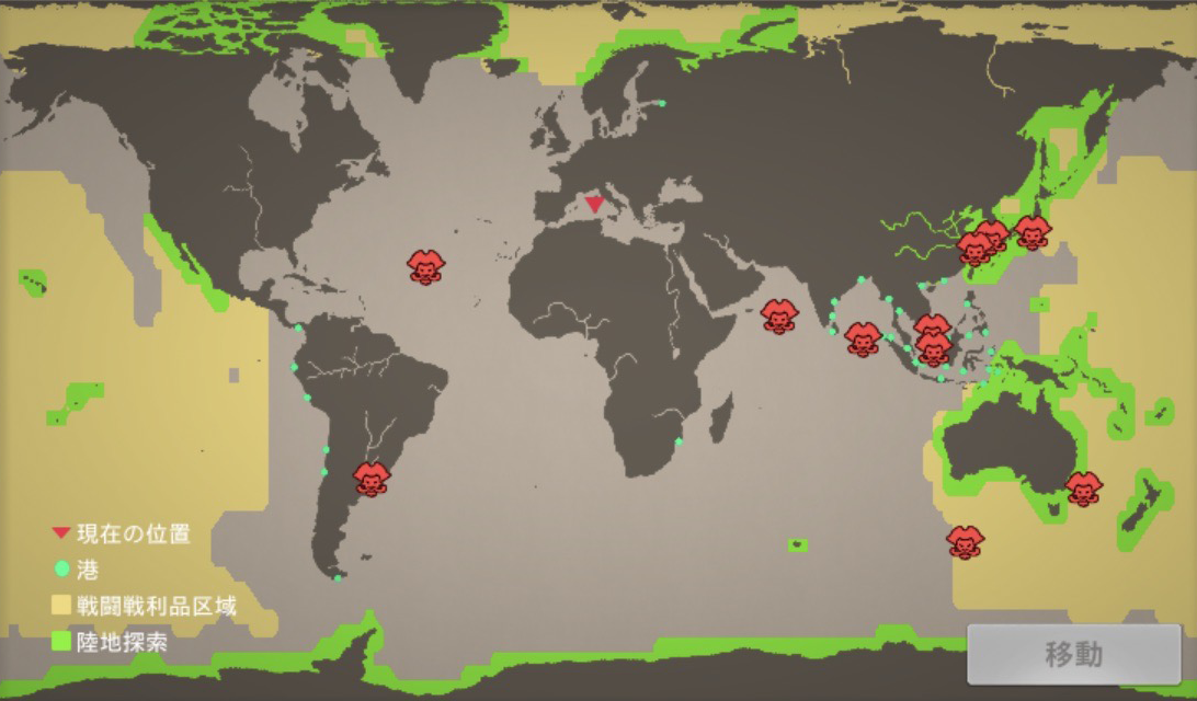 チークのマスト地図