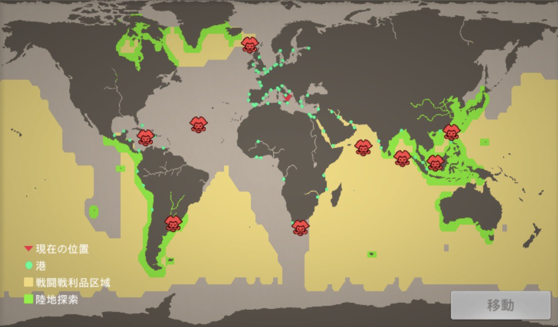 ローズウッドのマスト地図