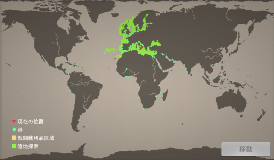 エゾマツのマストの地図